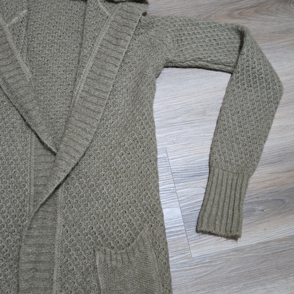 Vintage Zara Mohair Wool Blend Hoodie Cardigan Sweater - Picture 6 of 11